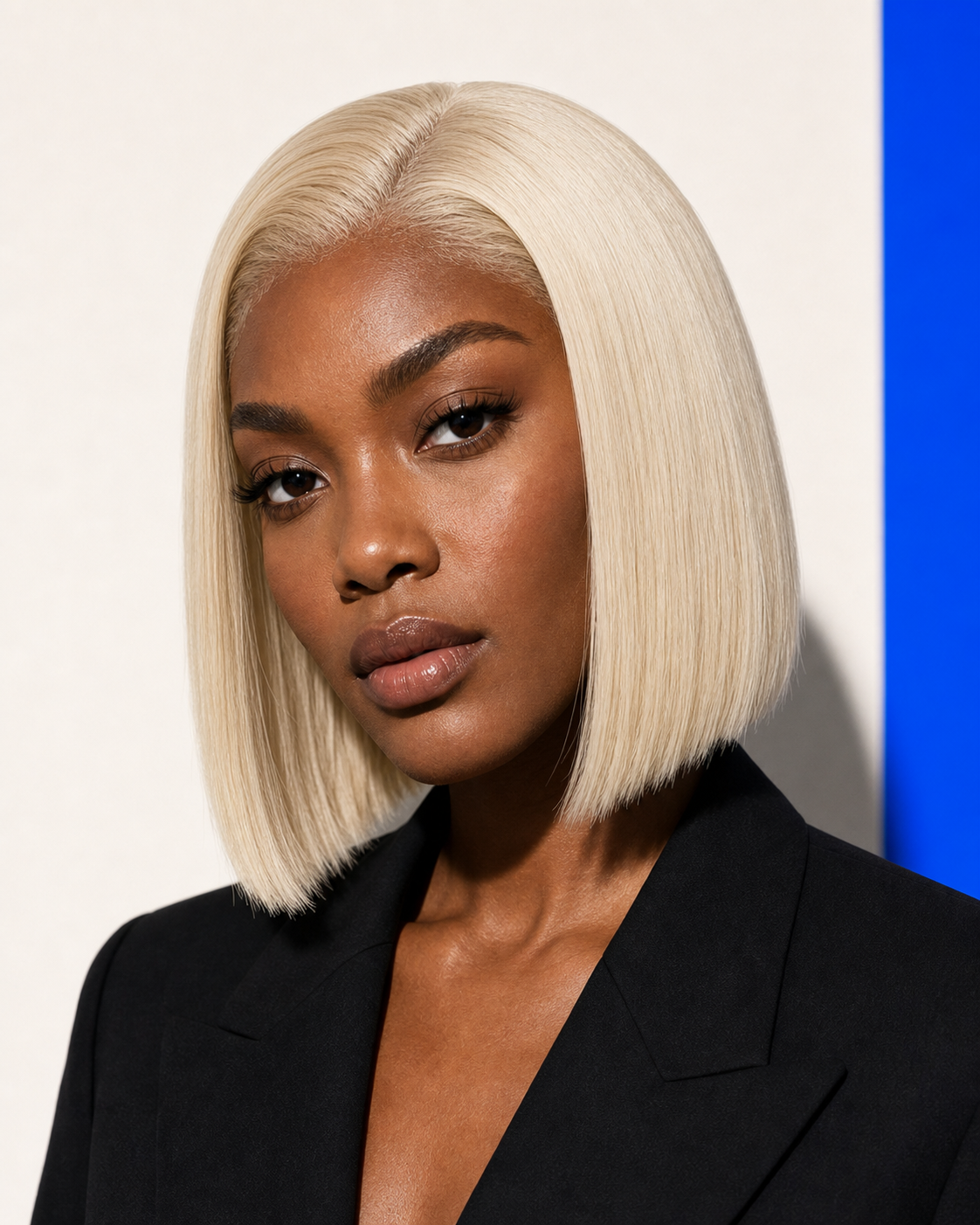 Visuel WIGED · Bob blond doré · Détail de la raie